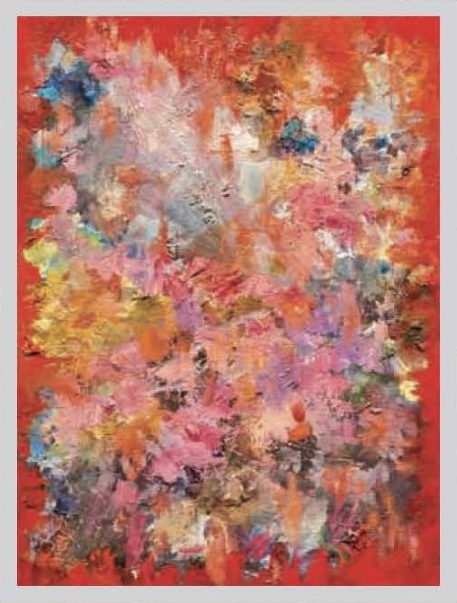 Intersection Contemporary Abstract Oil Painting by Tuba Ahsan